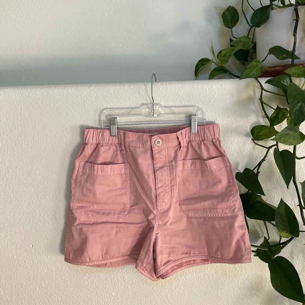 Madewell Belclaire Pull-On Shorts (pink) - Picture 2 of 3